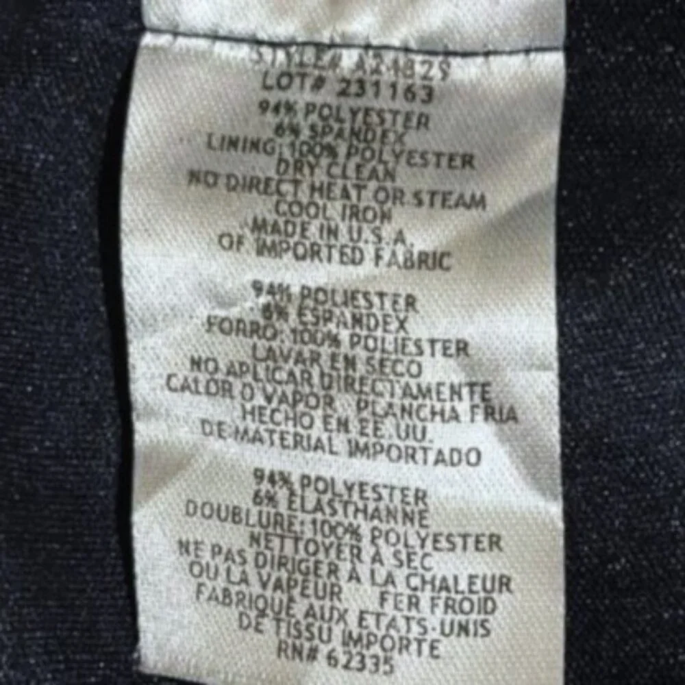 Betsy & Adam Navy Blue Ruffle High-Low Gown Size 14 NWT | Elegant Formal Dress - Picture 13 of 15